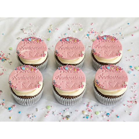 CUPCAKE DECORATION JOYEUX ANNIVERSAIRE