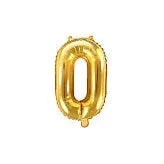 BALLON CHIFFRE 0 OR 35CM
