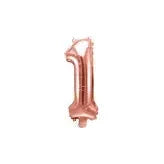BALLON CHIFFRE 1 ROSE GOLD 35CM
