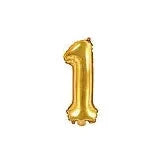 BALLON CHIFFRE 1 OR 35CM
