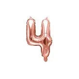 BALLON CHIFFRE 4 ROSE GOLD 35CM