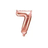 BALLON CHIFFRE 7 ROSE GOLD 35CM