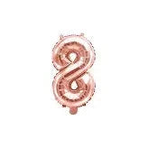 BALLON CHIFFRE 8 ROSE GOLD 35CM