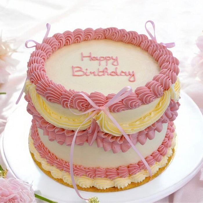 LE GATEAU FROUFROU ROSE texte personnalisable (Copie) atilierdesgateaux.com 