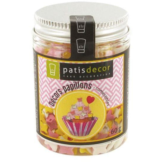 PAPILLONS COLORÉS EN SUCRE