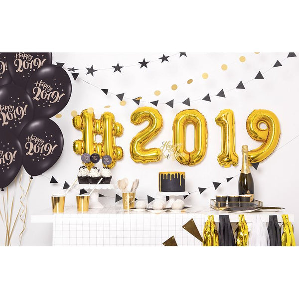 BALLON CHIFFRE OR 35CM