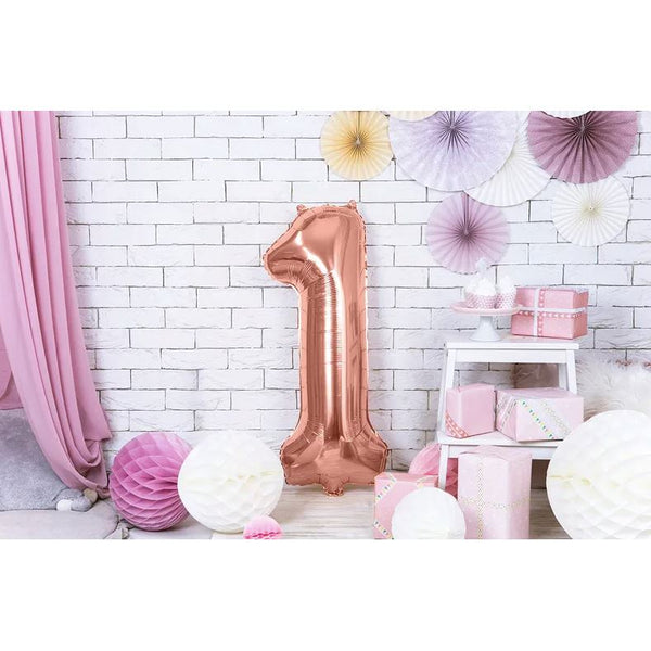 BALLON CHIFFRE ROSE GOLD 35CM