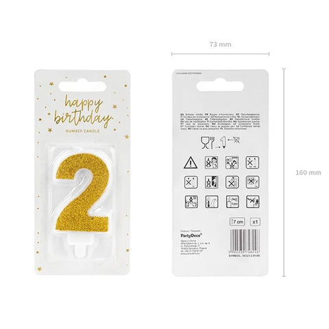 Bougie chiffre 2 L'Atelier des Gâteaux 
