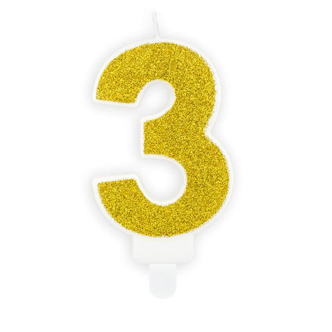 Bougie chiffre 3 L'Atelier des Gâteaux 