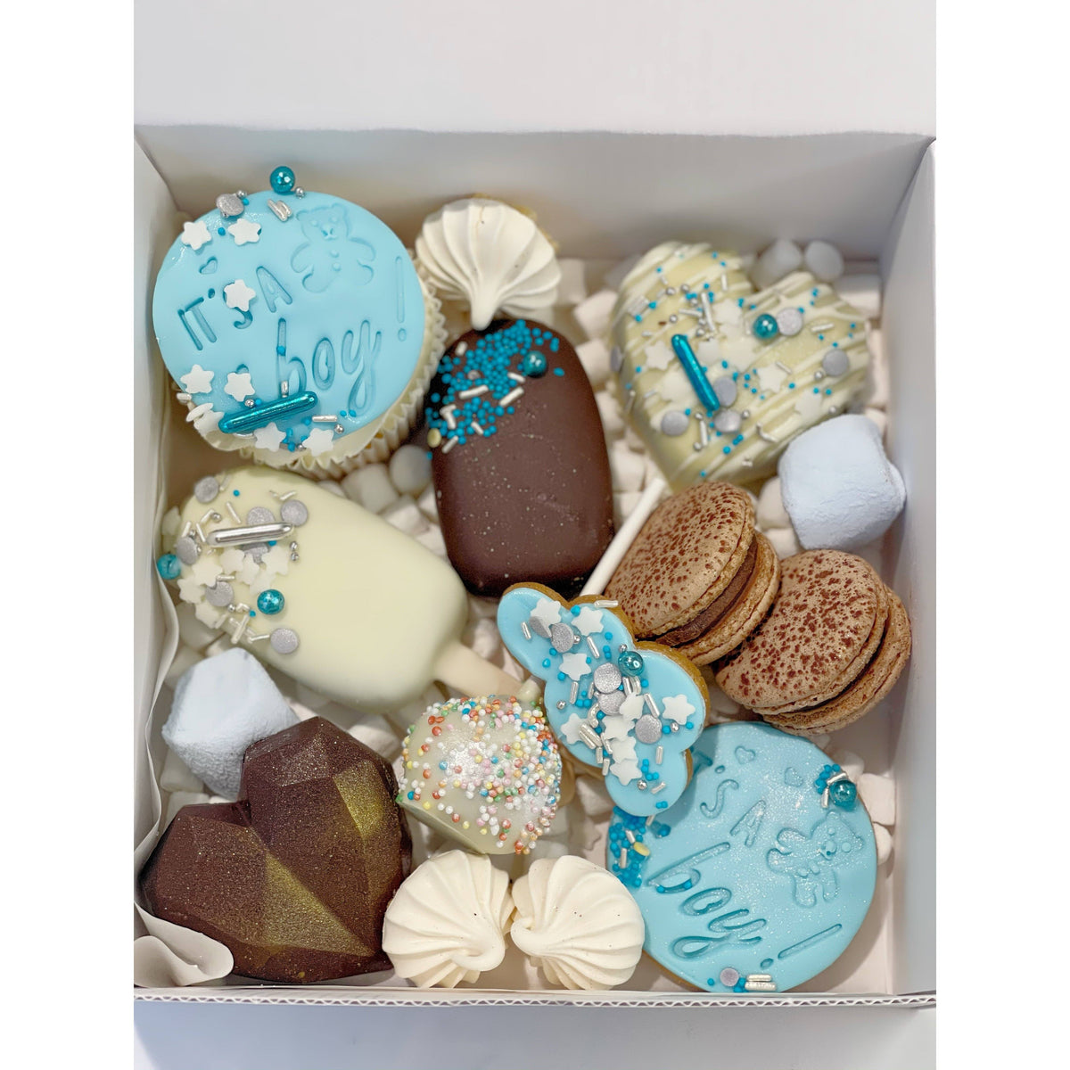 BOX BABY SHOWER GARCON ET LIVRAISON PARIS L'Atelier des Gâteaux 