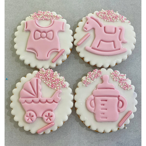 SABLÉS BABY SHOWER FILLE L'Atelier des Gâteaux 